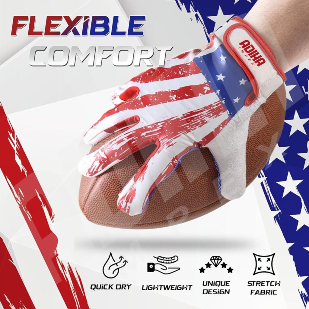 American Football Gloves Receiver Gloves Football Gloves Manufacturer And Exporter